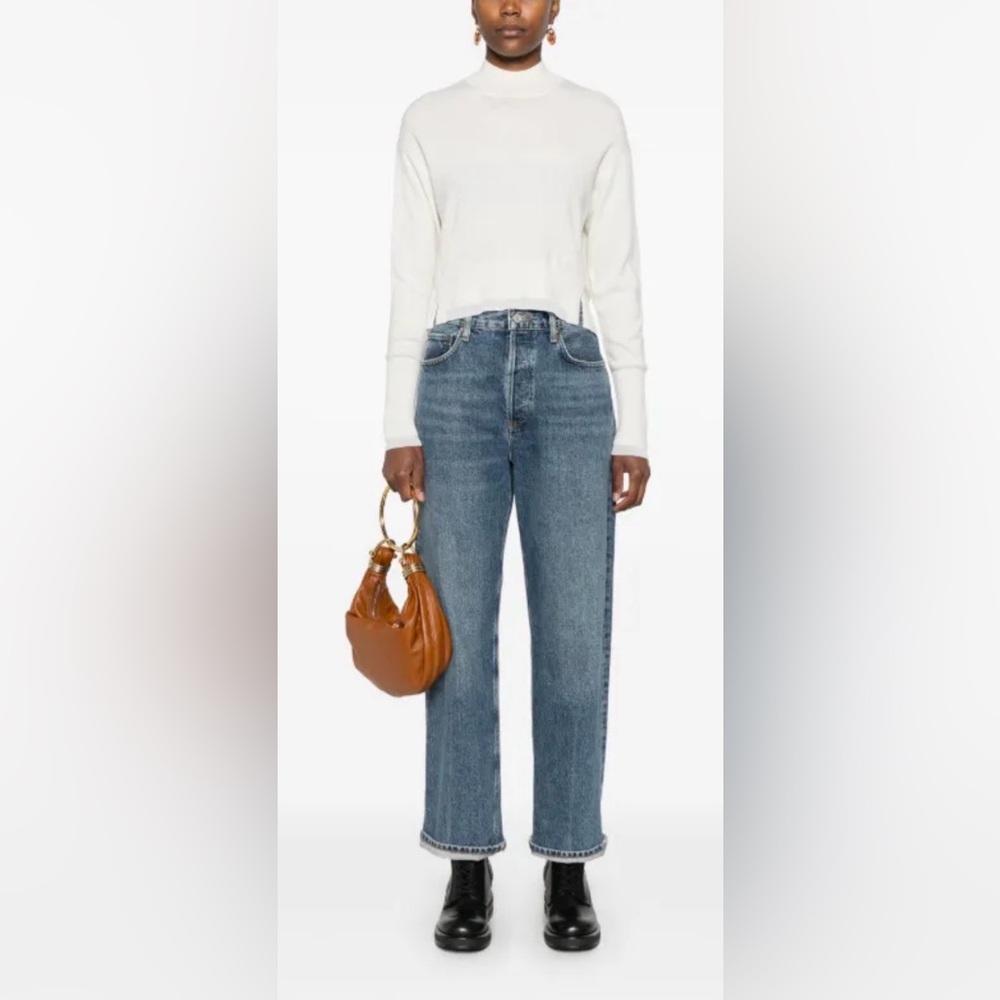 Agolde Straight Leg Jeans in Blue Denim